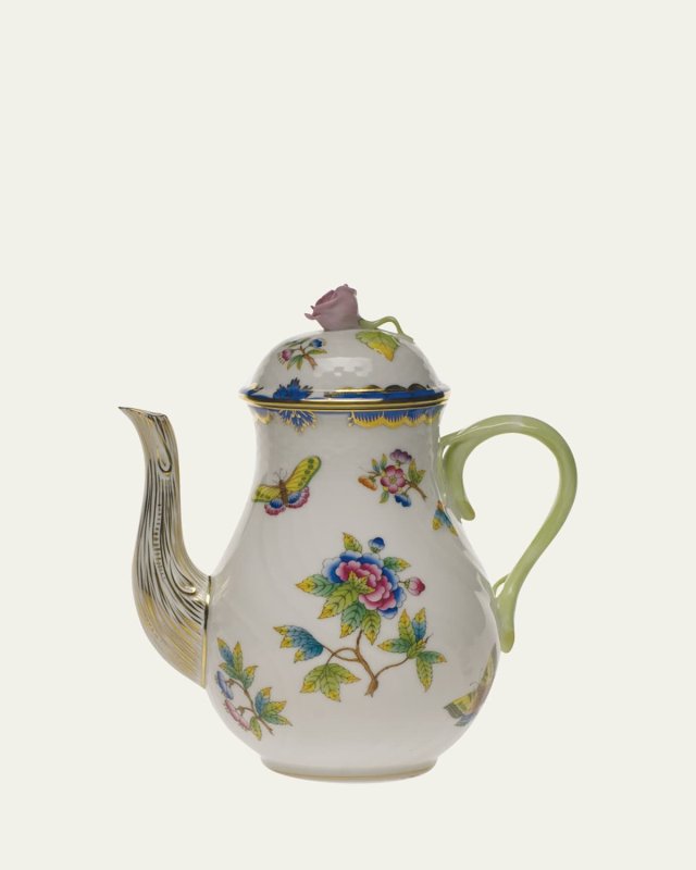 Queen Victoria Blue Coffee Pot